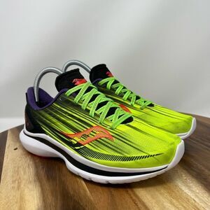Saucony Neon Green and Black Athletic Shoes